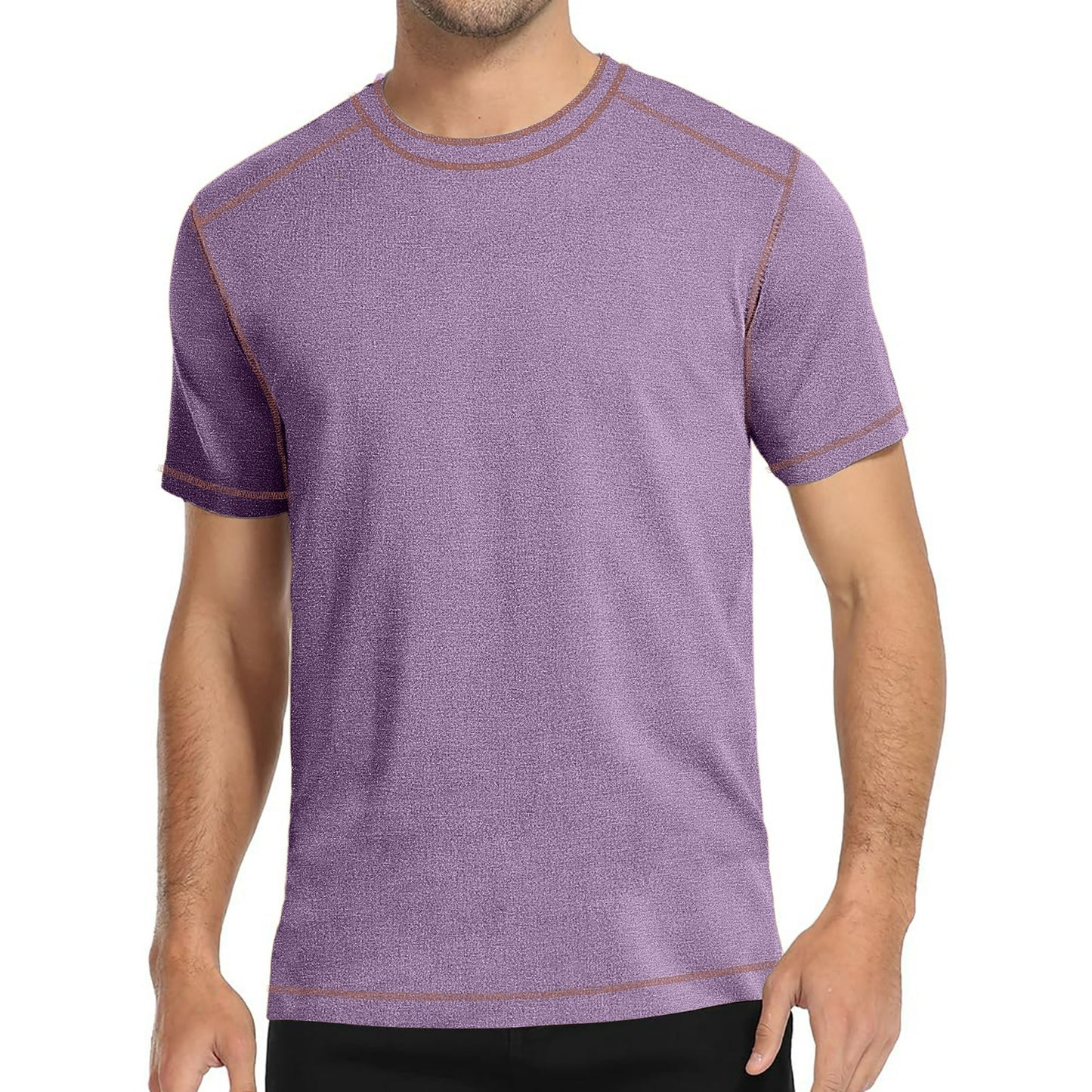 GENTS BLISS Crew Neck Men T-shirts Short Sleeve Shirts for Men Contrast Lines Casual Men Shirts