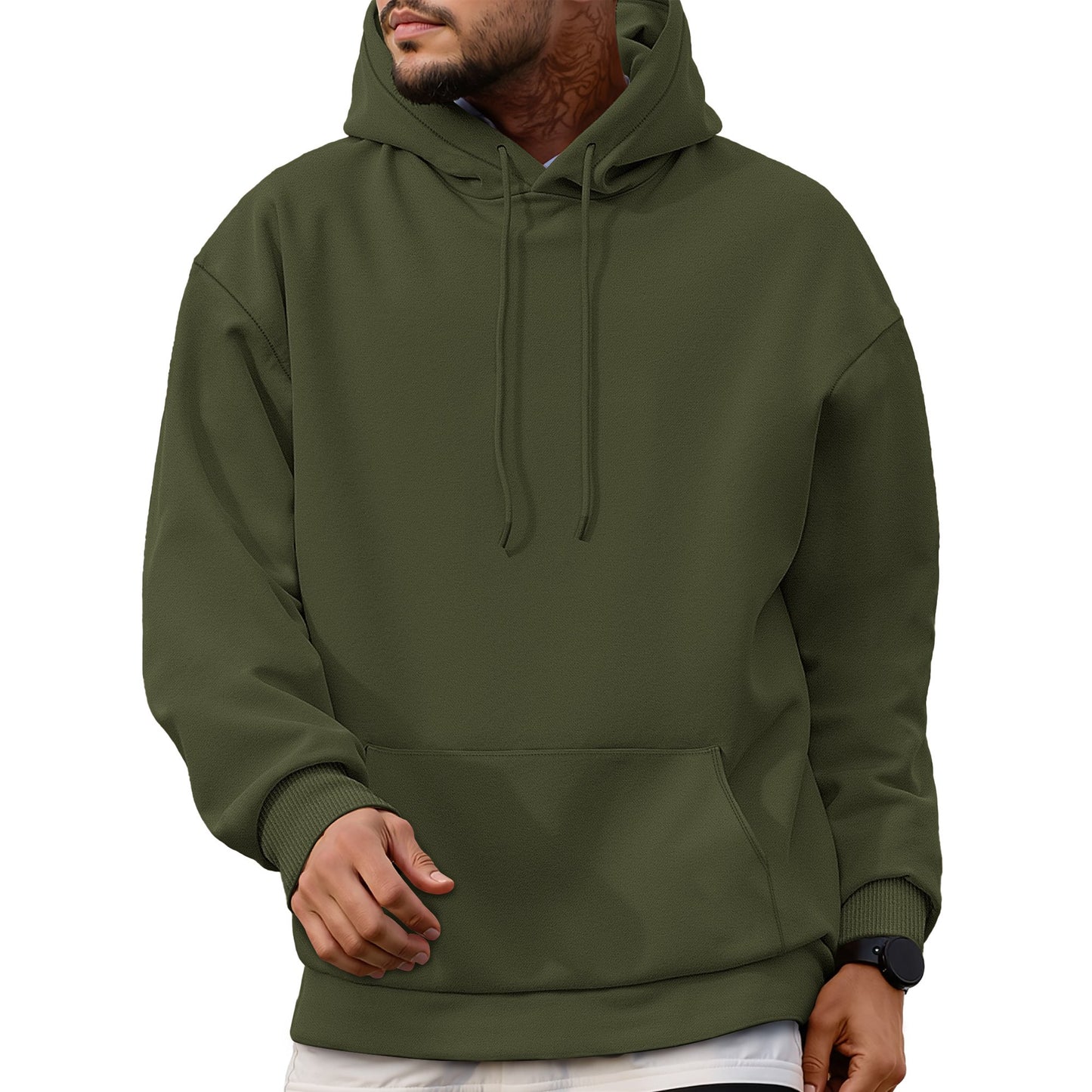 GENTS BLISS Heavyweight Men Hoodies Sweatshirts Long Sleeve Sweatshirts for Men Drawstring Collar Men Shirts with Kangaroo Pocket