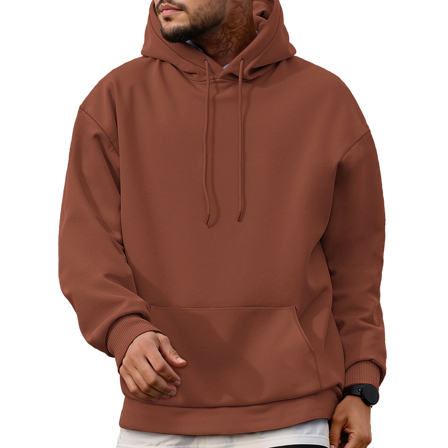 GENTS BLISS Heavyweight Men Hoodies Sweatshirts Long Sleeve Sweatshirts for Men Drawstring Collar Men Shirts with Kangaroo Pocket