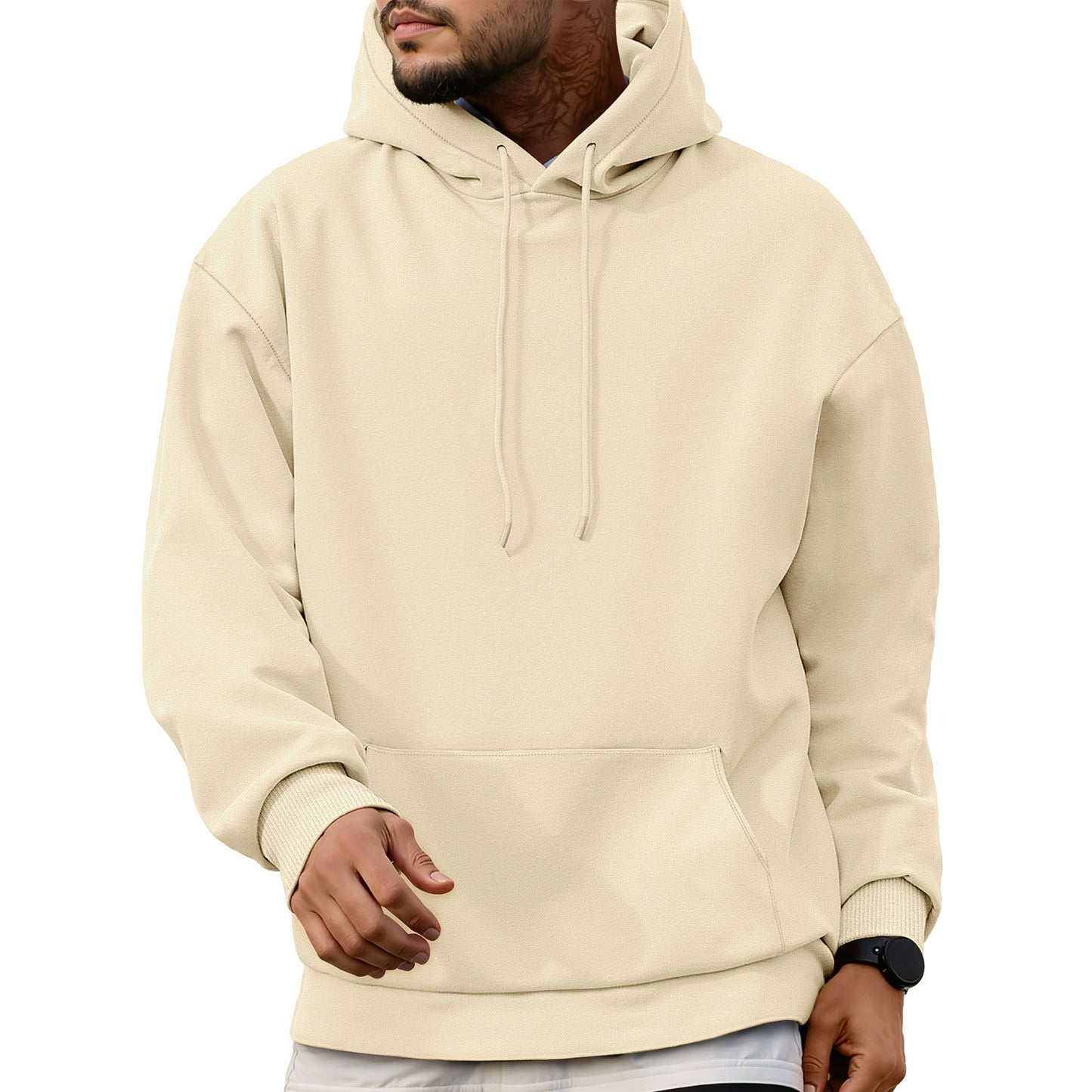 GENTS BLISS Heavyweight Men Hoodies Sweatshirts Long Sleeve Sweatshirts for Men Drawstring Collar Men Shirts with Kangaroo Pocket