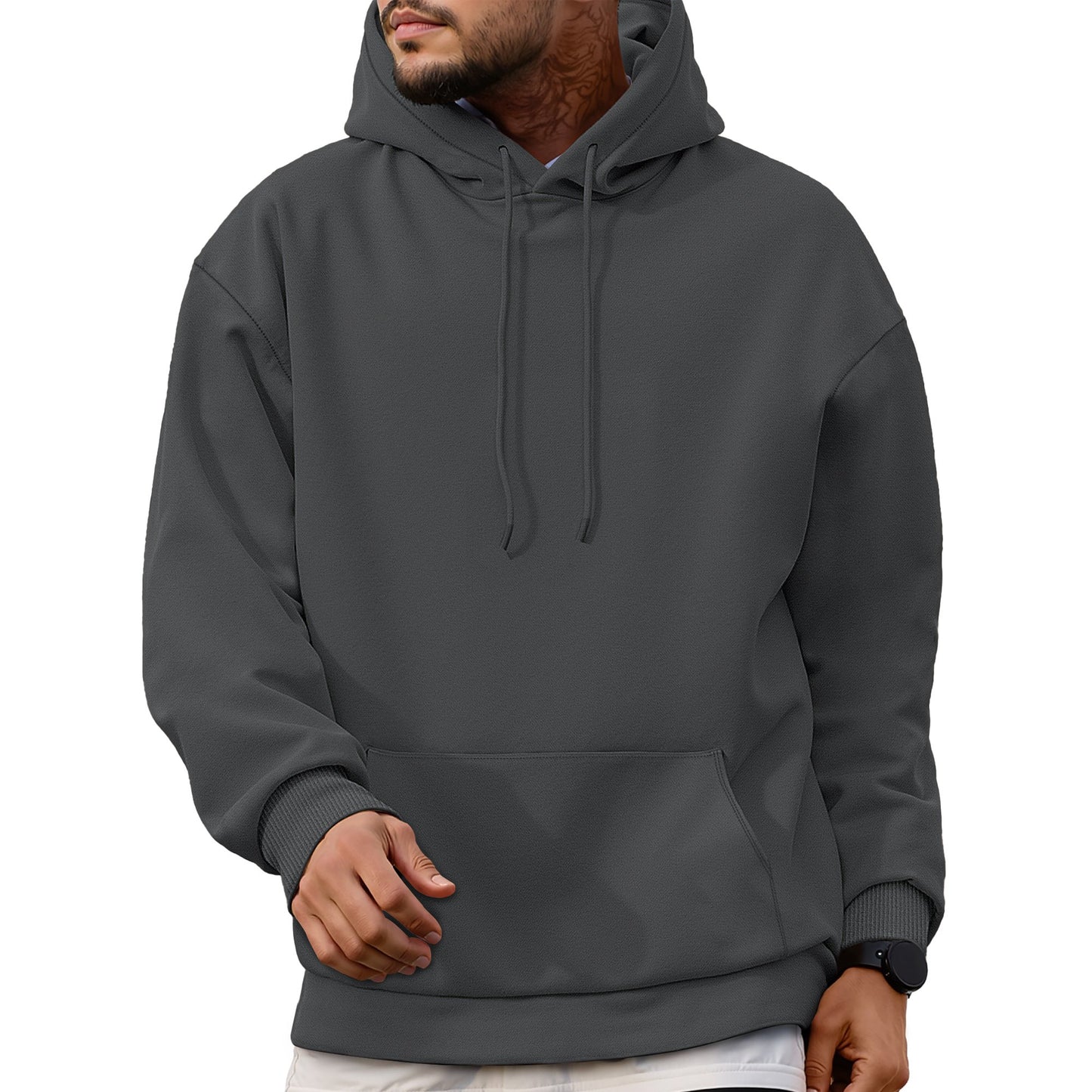 GENTS BLISS Heavyweight Men Hoodies Sweatshirts Long Sleeve Sweatshirts for Men Drawstring Collar Men Shirts with Kangaroo Pocket