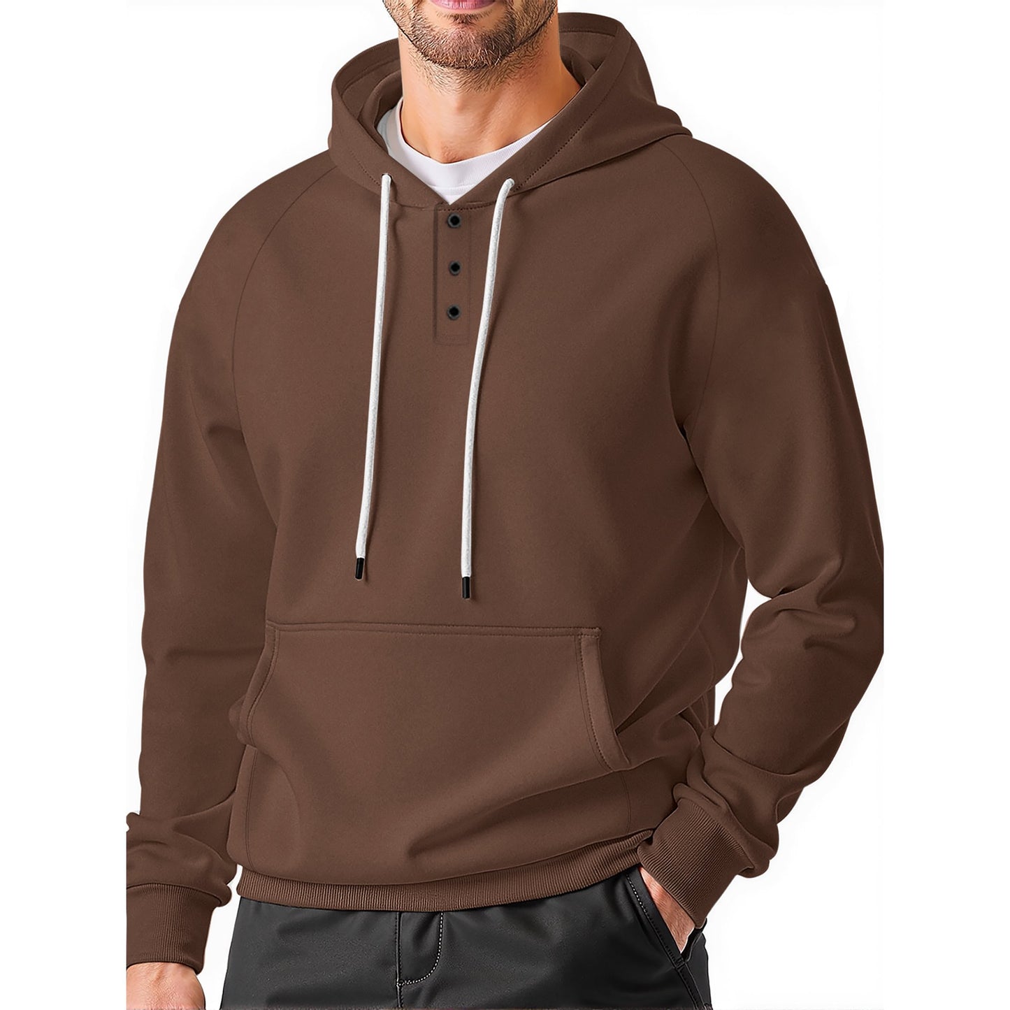 GENTS BLISS Men Hoodies Sweatshirts Lightweight Long Sleeve Sweatshirts for Men Drawstring Men Shirts with Kangaroo Pocket
