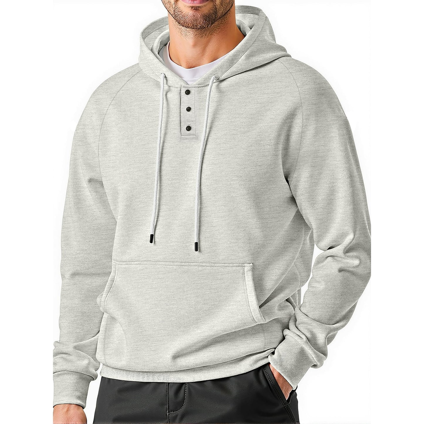 GENTS BLISS Men Hoodies Sweatshirts Lightweight Long Sleeve Sweatshirts for Men Drawstring Men Shirts with Kangaroo Pocket