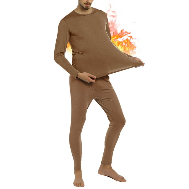 GENTS BLISS Men Thermal Underwear Fleece Lined Thermals Tops and Bottom Sets Base Underwear for Men