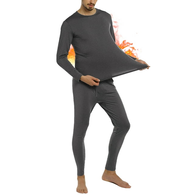 GENTS BLISS Men Thermal Underwear Fleece Lined Thermals Tops and Bottom Sets Base Underwear for Men