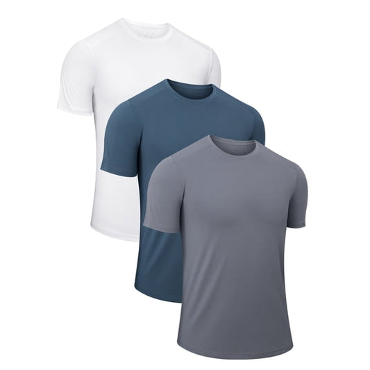 GENTS BLISS 3 Pack Men T-Shirts Crew Neck Short Sleeve T-Shirts for Men Quick Dry Men Shirts