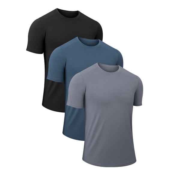GENTS BLISS 3 Pack Men T-Shirts Crew Neck Short Sleeve T-Shirts for Men Quick Dry Men Shirts