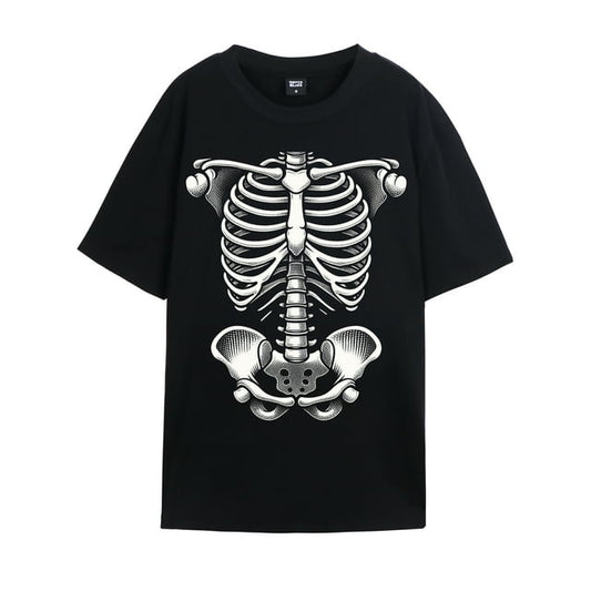 GENTS BLISS Heavyweight Graphic T-shirts Great Pumpkin Halloween Tee Ghosts Skull Funny Shirts Size XS-3XL
