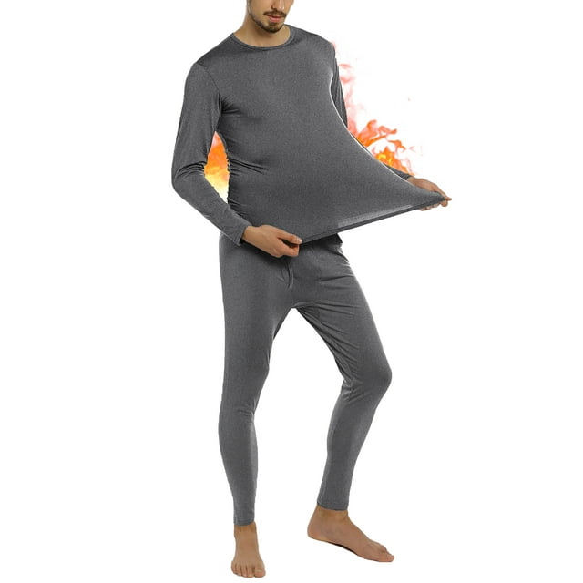 GENTS BLISS Men Thermal Underwear Fleece Lined Thermals Tops and Bottom Sets Base Underwear for Men