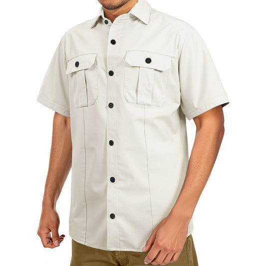 GENTS BLISS Short Sleeve Men Shirts Hiking Button Down Shirts for Men Quick Dry Fishing Men Shirts with Pocket