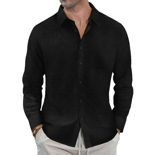 GENTS BLISS button Down Mens Shirts Short Sleeve Shirts for Men Solid TextureT-shirts